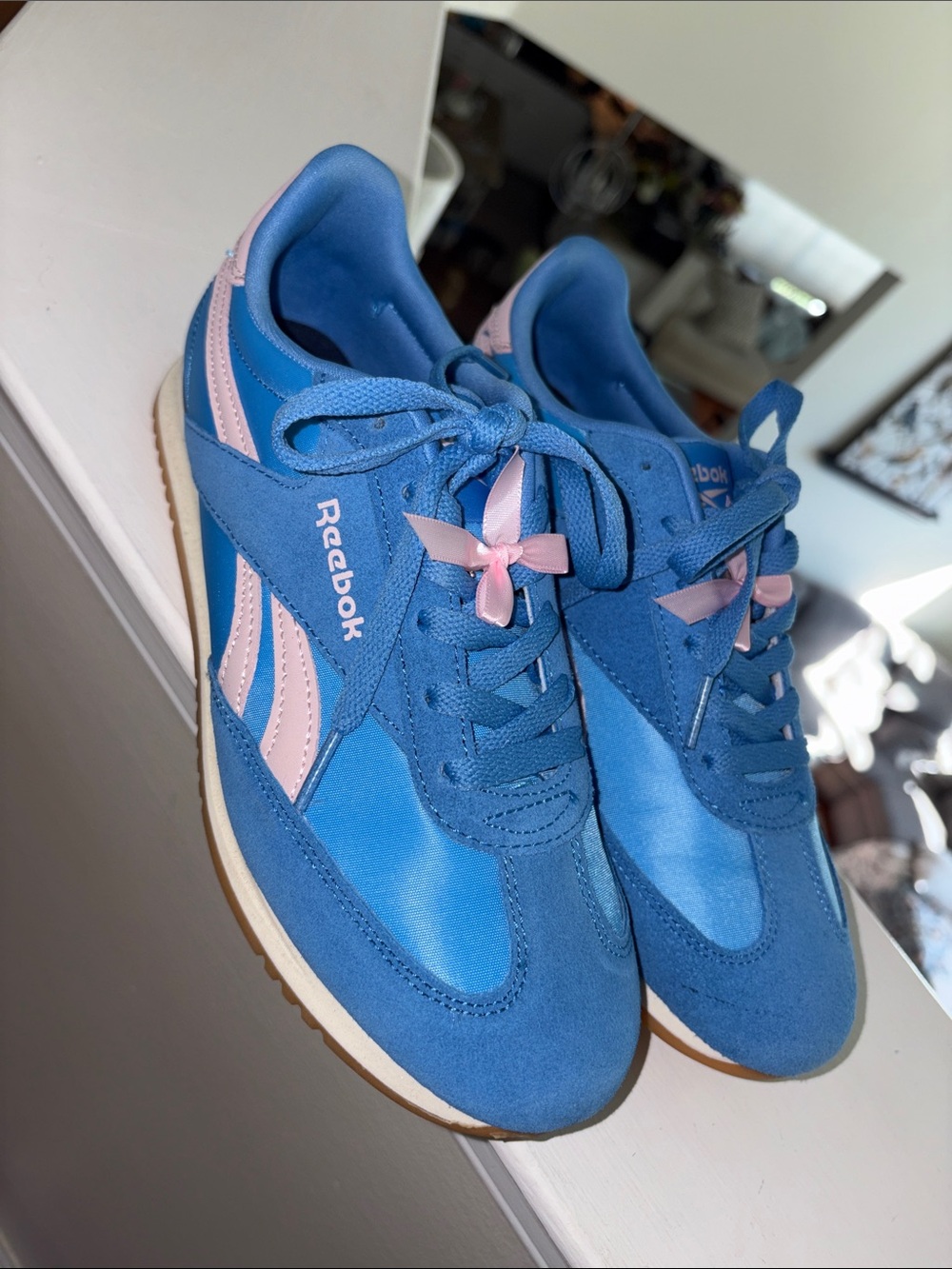 Reebok Classic AZ Women's Blue & baby Pink Sneakers